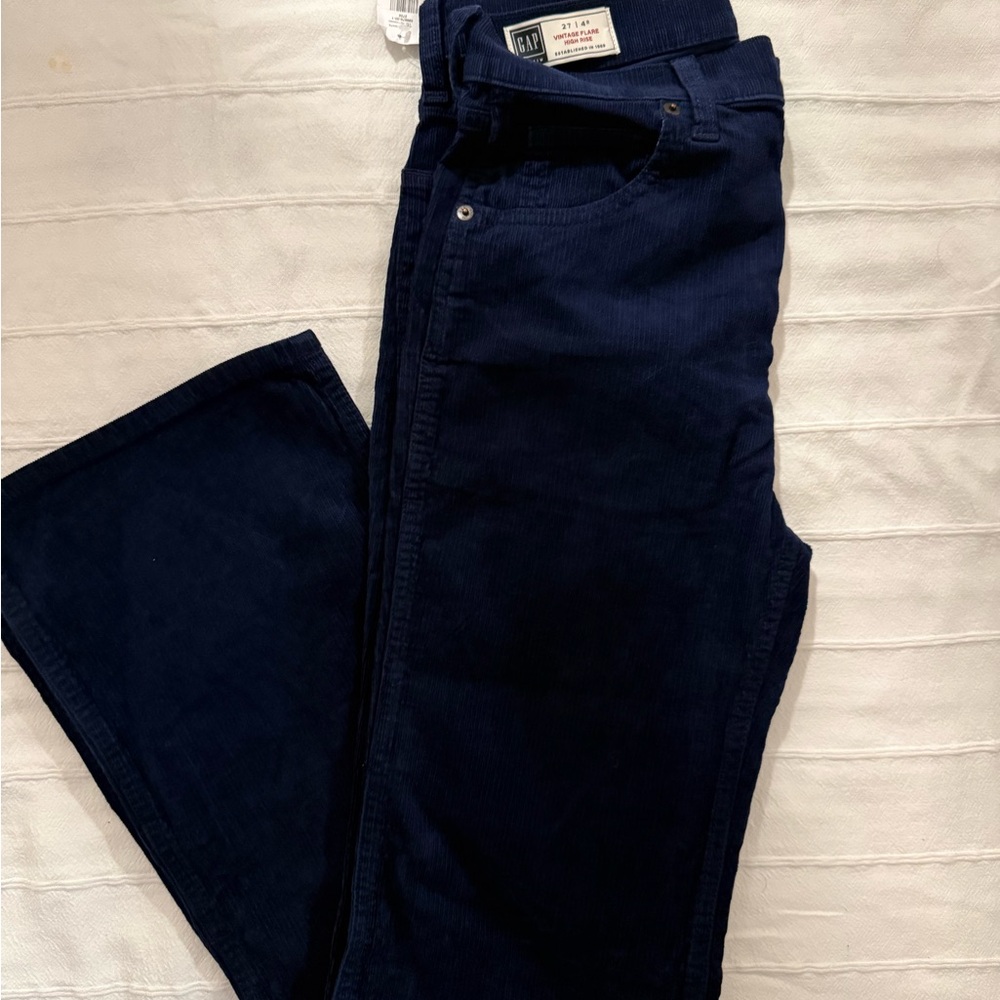 GAP Women's Deep Blue Corduroy Pants